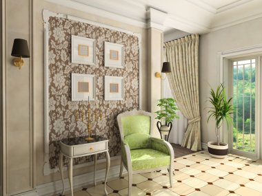 Classic design of interior clipart