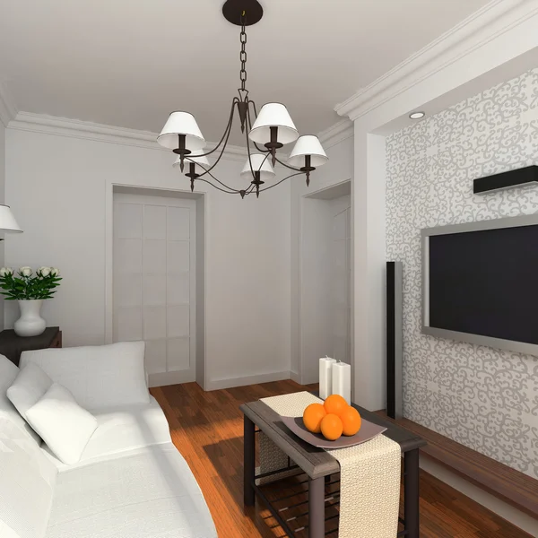 Sala de estar com o mobiliário clássico — Fotografia de Stock