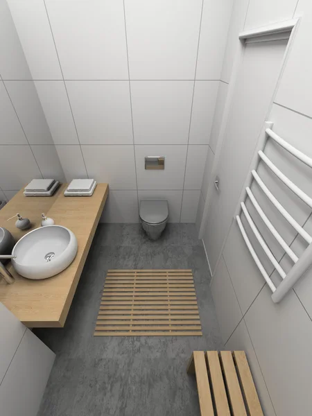 3D renderowania nowoczesne wnętrza WC — Zdjęcie stockowe