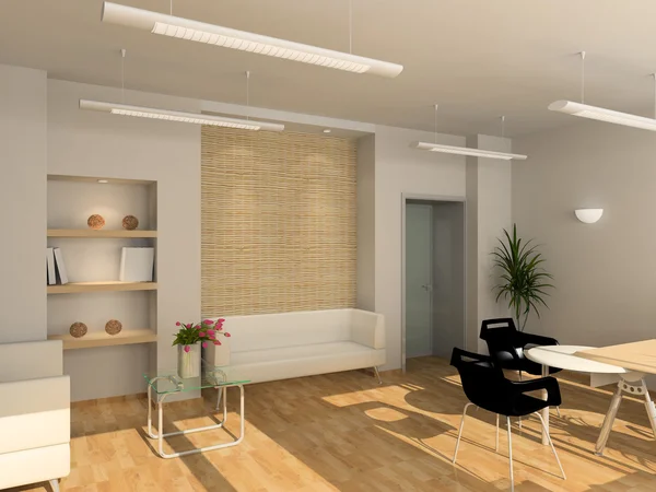 3D rendono interni moderni di ufficio — Foto Stock