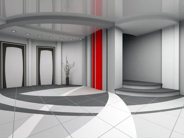 3D renderizar interior moderno de la sala — Foto de Stock