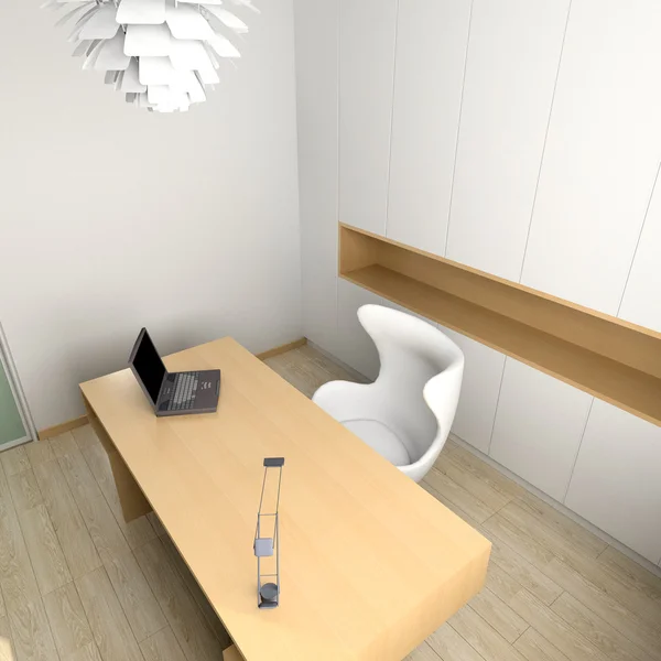 3D renderizar interior moderno del gabinete —  Fotos de Stock