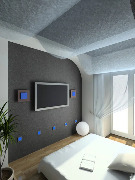3D render modern interior of bedroom — Stock Photo, Image