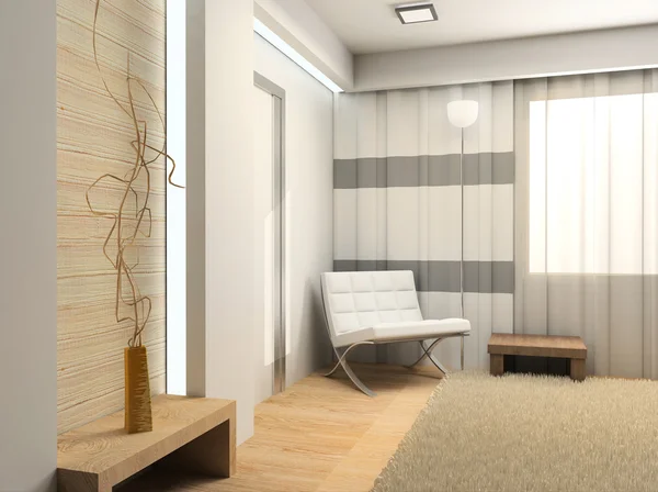 3D renderizar interior moderno de la sala de estar — Foto de Stock