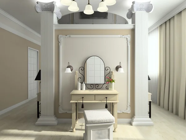 3d rendern modernes Interieur des Schlafzimmers — Stockfoto