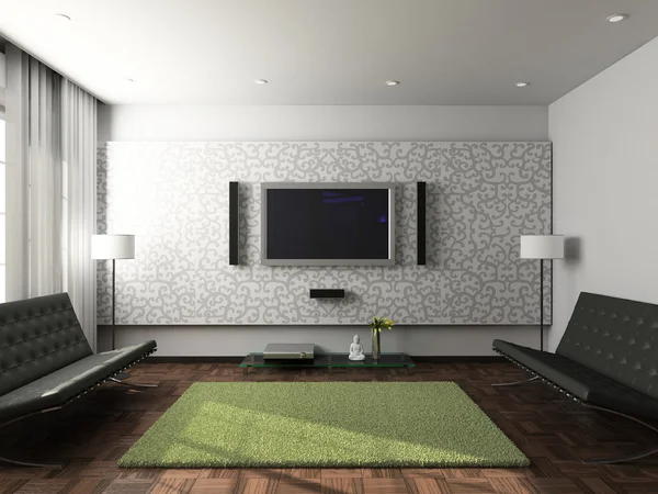 Oturma odası ve modern bir iç — Stok fotoğraf