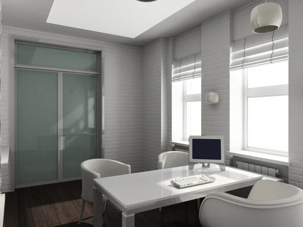 3D render modern interior of office — Stock Photo, Image