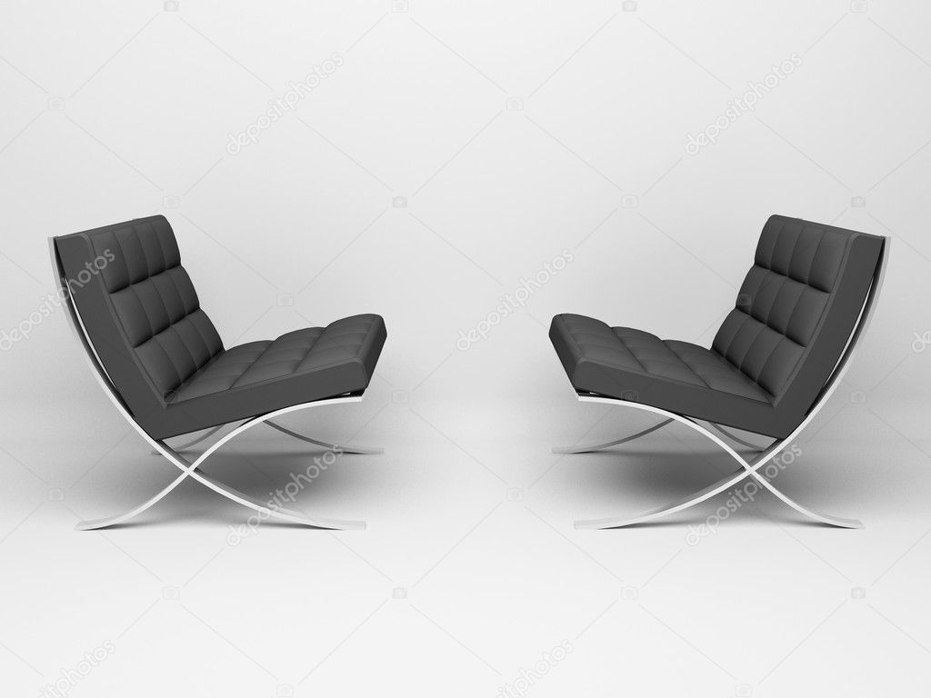 3D render two couches