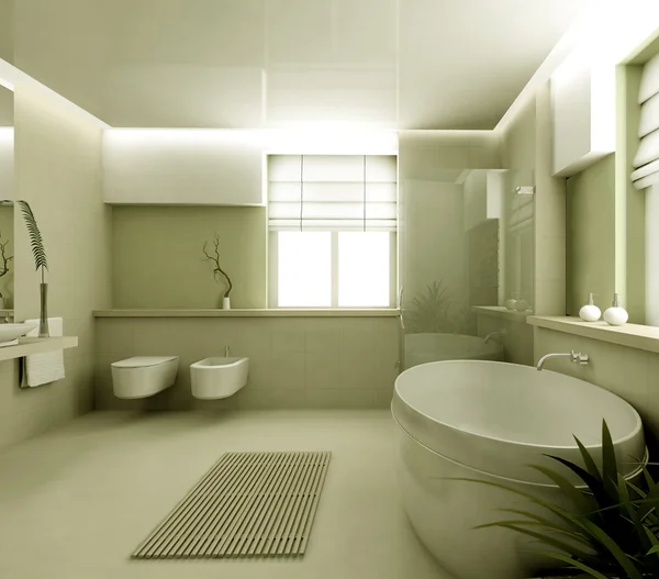 浴室の 3 d レンダリング インテリア — ストック写真