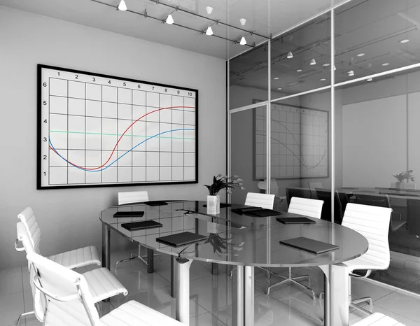 3D візуалізація сучасного офісу . — стокове фото