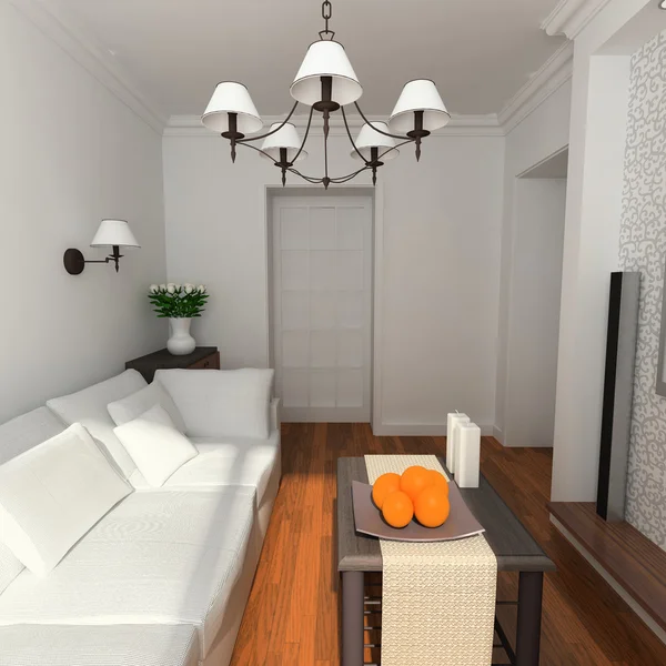 Sala de estar com o mobiliário clássico — Fotografia de Stock