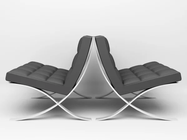 3D renderowania dwie kanapy — Zdjęcie stockowe