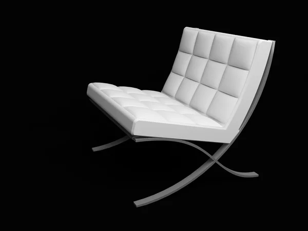 Beyaz bir kanepeyi 3D render — Stok fotoğraf