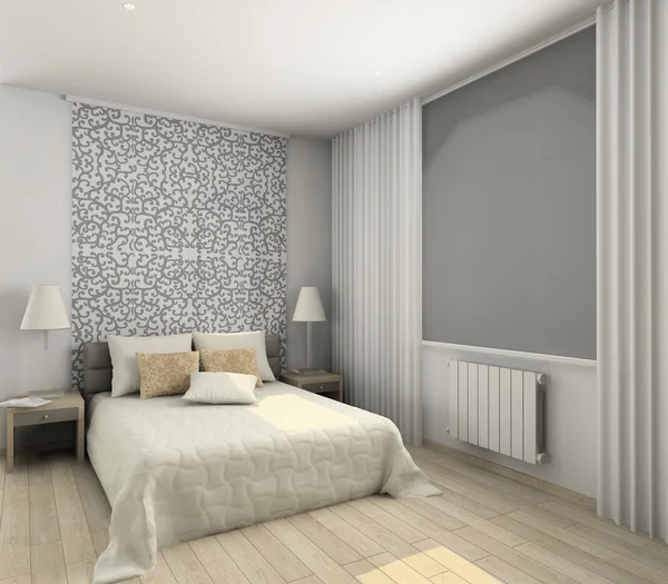 3D render interior of bedroom Royalty Free Stock Photos