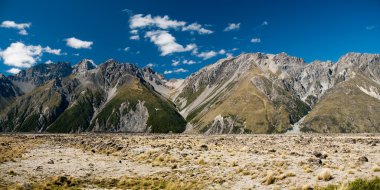 Panorama in mt cook national park clipart
