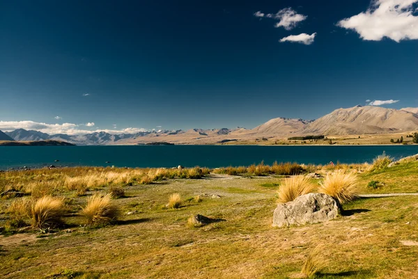 Piękny widok na jezioro tekapo — Zdjęcie stockowe
