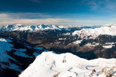 Scenic view over valley of chur clipart