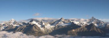 Mountain range above Zermatt clipart