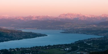 Sunset scenery from uetliberg clipart