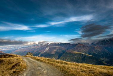 Wide angle view from Fiescheralp clipart