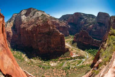 Big bend in zion national park clipart