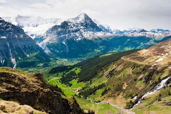 Grindelwald valley and Eiger — Stock Photo, Image