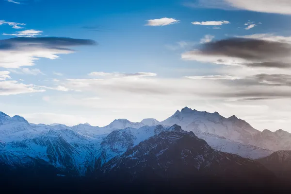 Catena montuosa Mischabel da Bettmeralp — Foto Stock