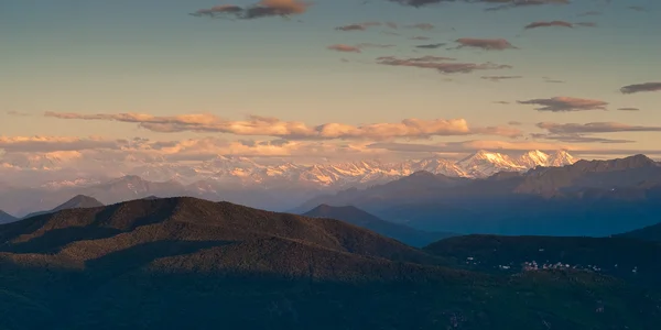 Sunrise view from monte san giorgio — Stock Photo, Image