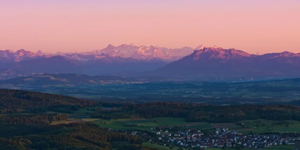 Sunset view from uetliberg — Stock Photo, Image