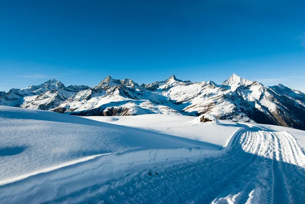 Riffelberg-Panorama im Winter — Stockfoto