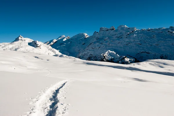 Pista di neve al tannalp — Foto Stock