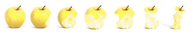 Apple eating sequence clipart