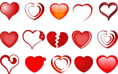 Collection of hearts clipart