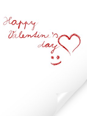 Valentine day letter clipart