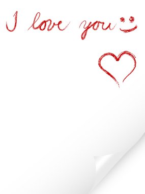 Valentine day letter clipart
