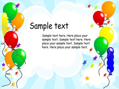 Balloon party background clipart