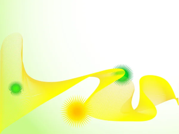 黄色の波 — ストックベクタ