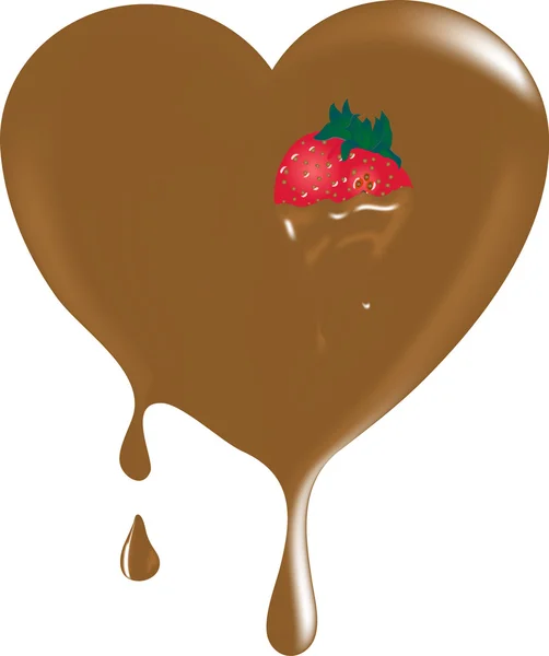 หัวใจช็อคโกแลต — ภาพเวกเตอร์สต็อก