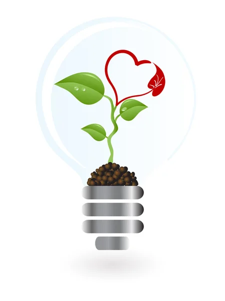 Planta em lâmpada —  Vetores de Stock