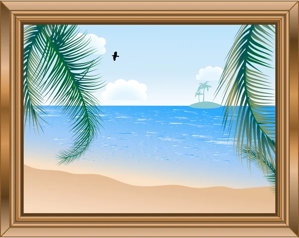 Houten frame — Stockvector