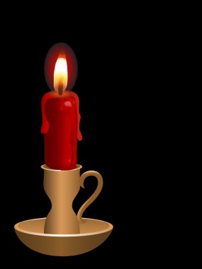 Red candle clipart