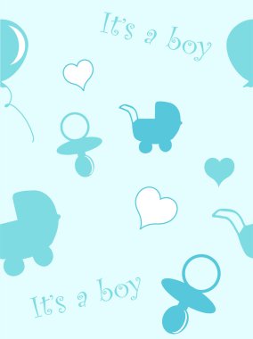 Baby boy pattern clipart