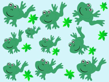 Frogs pattern clipart