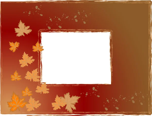 Autumn photo frame — Stock Vector