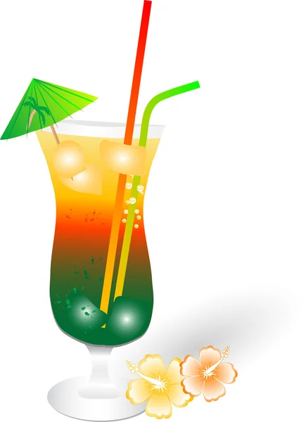 Tropische Cocktail — Stockvector