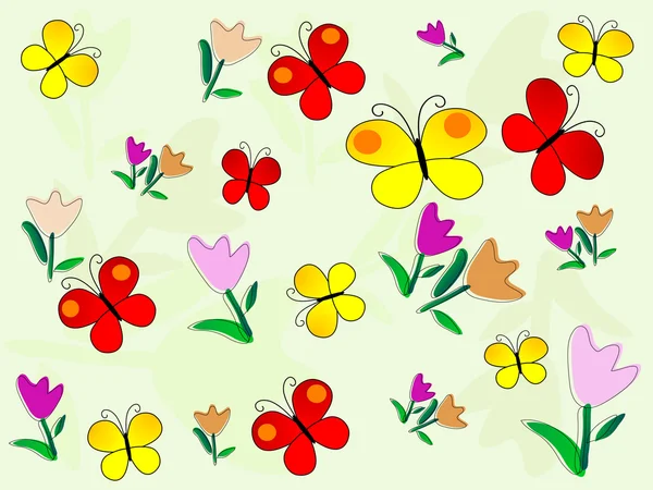 Patrón de flores — Archivo Imágenes Vectoriales