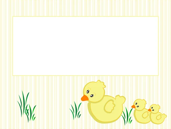 Frame with chicks — Stock Vector