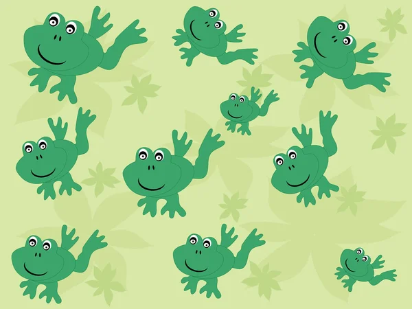 Modèle de grenouilles — Image vectorielle