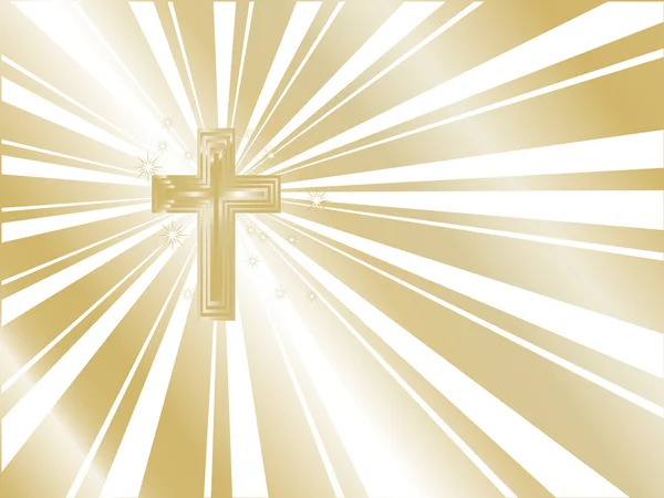 Goldenes Kreuz — Stockvektor