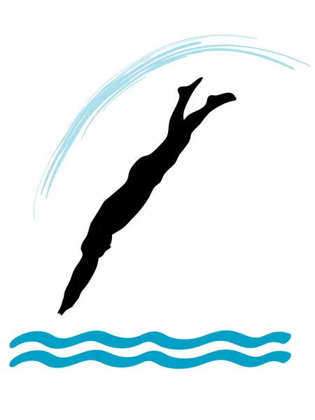Water jump — Stock Vector
